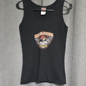 Harley-Davidson Black Tank with Color Skull Emblem